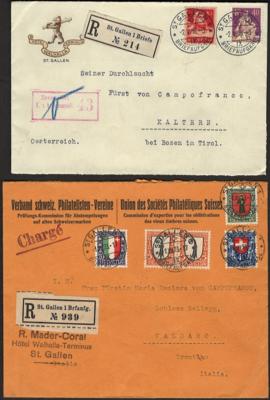 Poststück/Briefstück - Partie Poststücke Schweiz meist and die Fürstin Campofranco, - Francobolli e cartoline