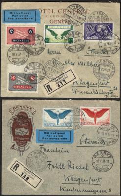 Poststück/Briefstück - Partie Poststücke Schweiz u.a. mit Flugpost, - Francobolli e cartoline