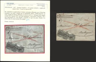 Poststück - Kirchenstaat - 1857 - Brief - Francobolli e cartoline