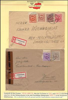 Poststück - Oberösterreich Bez. Vöcklabruck - über 20 Belege, - Briefmarken und Ansichtskarten