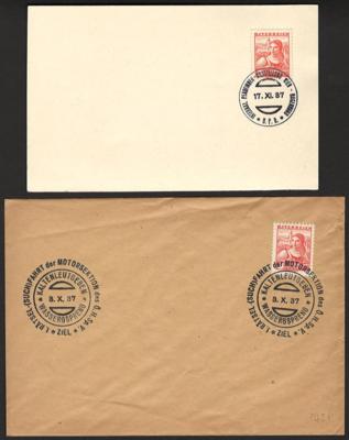 Poststück - Österr. 1935/1938 - 8 versch. Sonderstpln. auf 10 Belegen, - Briefmarken und Ansichtskarten