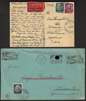 Poststück - Partie Belege aus 1945 vorwiegend aus der Steiermark, - Briefmarken und Ansichtskarten