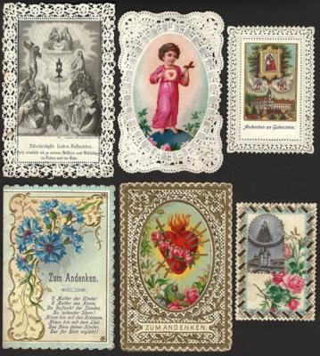 Poststück - Partie Heiligenbildchen, - Známky a pohlednice