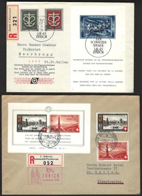 Poststück - Partie Poststücke Schweiz ab ca. 1913, - Briefmarken und Ansichtskarten