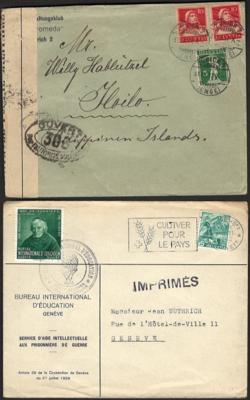 Poststück - Partie POststücke Schweiz mit interess. Stücken, - Briefmarken und Ansichtskarten