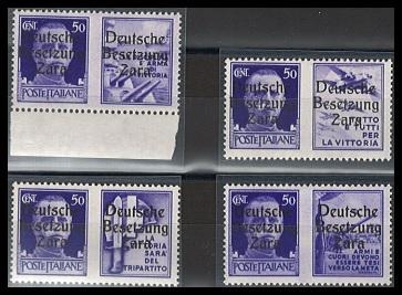 ** - D. Bes. Zara - Nr. 20- 1/4 mit - Briefmarken und Ansichtskarten