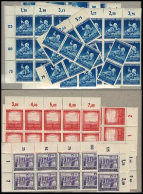 ** - D.Reich Nr. 764/67 (Leipziger Frühjahrsmesse 1941) und 804/05 (Wiener Messe 1941), - Stamps and postcards