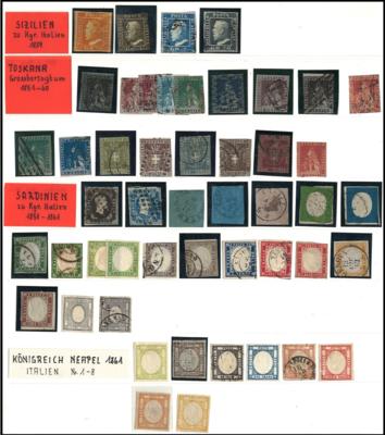 .gestempelt/*/(*) - Altital. Staaten, - Briefmarken und Ansichtskarten