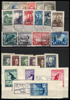 .gestempelt/Briefstück - Partie Österr. I. Rep. mit - Stamps and postcards