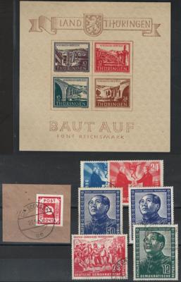 **/*/gestempelt/Briefstück/Poststück - Sammlung Sowjet. Zone mit DDR bis 1964, - Stamps and postcards