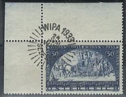 .gestempelt - Österr. - WIPA glatt - linkes obers Eckrandstück mit Sezessions - Sonderstempel vom 24.6., - Stamps and postcards