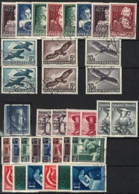 **/gestempelt - Partie Österr. ca. 1945/1947, - Briefmarken und Ansichtskarten