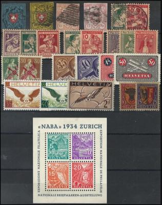 .gestempelt/*/**/(*) - Partie Schweiz ab 1850, - Stamps and postcards