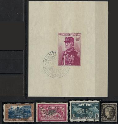 .gestempelt - Partie Westeuropa mit Franbkreich - Monaco - Spanien etc., - Stamps and postcards