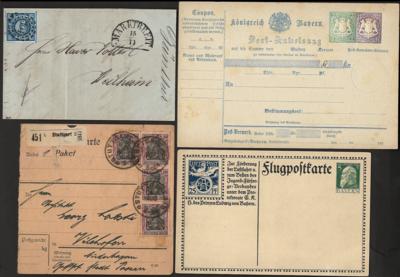 .gestempelt/*/**/Poststück - Partie Bayern ab 1862 -, - Francobolli e cartoline