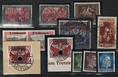 .gestempelt - Sammlung D.Reich 1872/1945 u.a. mit Nr. 66 (2 Stück), - Stamps and postcards