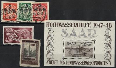 */**/gestempelt - Sammlung Danzig incl. Dienstm. mit Saargebiet und etwas Saarland, - Známky a pohlednice