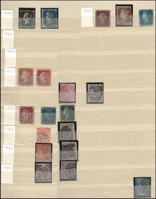 .gestempelt - Sammlung Großbrit. ab 1840 mit etwas Irland u. Kanalinseln, - Briefmarken und Ansichtskarten