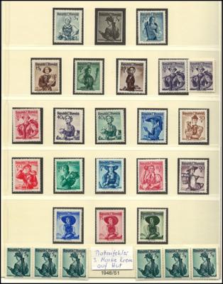 **/gestempelt - Sammlung Österr. 1945/2001, - Briefmarken und Ansichtskarten