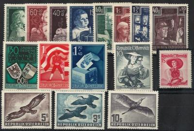 **/*/gestempelt - Sammlung Österr. 1945/2001 u.a. mit Tachten II - Kindheit - Kärnten - Flug 1950/53 - Wiederaufbau II, - Stamps and postcards