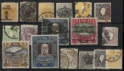 .gestempelt/* - Sammlung Österr. ab 1850 mit etwas Lombardei, - Briefmarken und Ansichtskarten