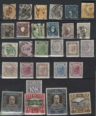 .gestempelt/*/**/(*) - Sammlung Österr. Monarchie ab 1850 u.a. mit Ausg. 1908 und 1910 */**, - Stamps and postcards
