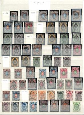 .gestempelt - Sammlung Rußland ab 1857 mit Nr. 1, - Stamps and postcards