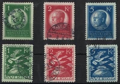 .gestempelt - Sammlung Schweden ca. 1911/1970 u.a. mit Nr. 144/173, - Briefmarken und Ansichtskarten