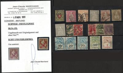 .gestempelt/*/**/(*) - Sammlung Schweiz ca. 1850/1963, - Známky a pohlednice