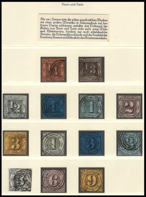 .gestempelt/* - Sammlung Thurn u. Taxis yb 1852 u. Württemberg ab 1851 - versch. Erh., - Stamps and postcards