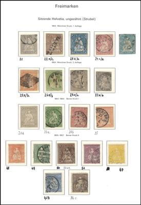 .gestempelt/*/** - Schweiz - Sammlung  1850/ca. 2010, - Známky a pohlednice