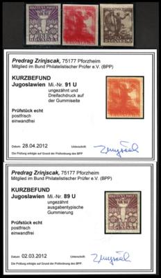 **/* - Jugosl. 1919 - Ausgabe f. Kroatien, - Stamps and postcards