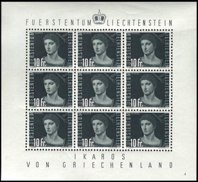 ** - Liechtenstein Nr. 257/66 je im Kleinbogen, - Stamps and postcards