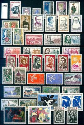 ** - Partie Frankreich ca. 1951/1973, - Briefmarken und Ansichtskarten