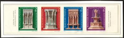 **/Poststück - Ungarn - Partie Sätze u. Blöcke aus den 70er - u. 80er Jahren, - Briefmarken und Ansichtskarten