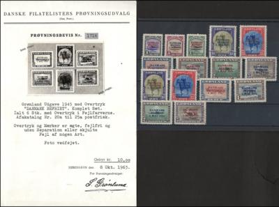 ** - Sammlung Grönland ca. 1938/1973 u.a. mit Nr. 8/25 sowie 20I/25I, - Známky a pohlednice