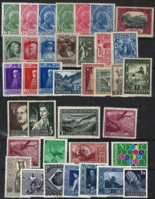 **/*/(*) - sammlung Liechtenstein ab 1912 mit etwas Dienst, - Stamps and postcards