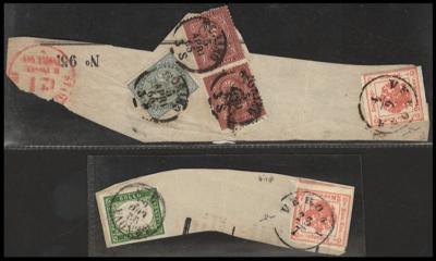 Briefstück - Öst. - Venetien - Zeitungsstempelmarke 2 kr. rot mit zusätzl. ItalienFrankreich, - Známky a pohlednice