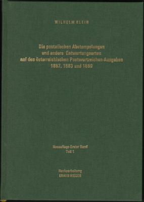 Literatur: W. Klein: "Die Postalischen Abstempelungen und andere Entwertungsarten...1867, - Známky a pohlednice