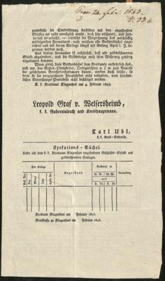 Österr. Monarchie 1843 - Currende - Briefmarken und Ansichtskarten