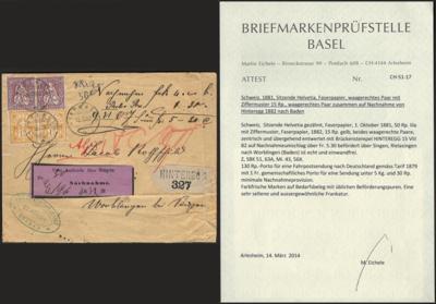 Poststück/Briefstück - Reichh. Partie Poststücke Schweiz ab ca. Ausg. 1862, - Briefmarken und Ansichtskarten