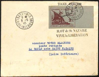 Poststück . D. Bes. Frankreich - St. Nazaire Nr. 2U mit L1 "Liberation", - Briefmarken und Ansichtskarten