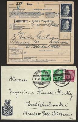 Poststück - Interess. Partie Belege - Stamps and postcards