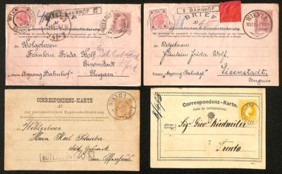 Poststück - Interess. Partie Poststücke meist Österr. Monarchie u. I. Rep., - Briefmarken und Ansichtskarten
