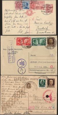Poststück - Interessante Sammlung Italien Postkarten (Ganzsachen) 1876/1943 - (P1/P101) und einige Kartenbriefe (K1/ K5), - Stamps and postcards