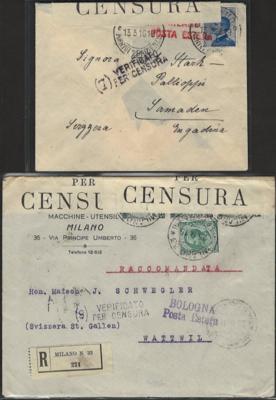 Poststück - Italien - 1878/1963 - 54 echt gelaufene meist Briefe mit Expreß - bzw. Rekobrfe., - Stamps and postcards