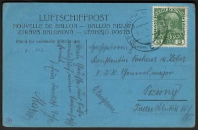 Poststück - Österr. 5. II.1914 - Luftschiffpost - Francobolli e cartoline