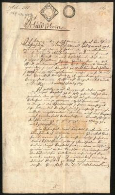 Poststück - Österr. Monarchie 1814 -Schuldschein mit Signetteneindruck "LI/4/F", - Známky a pohlednice