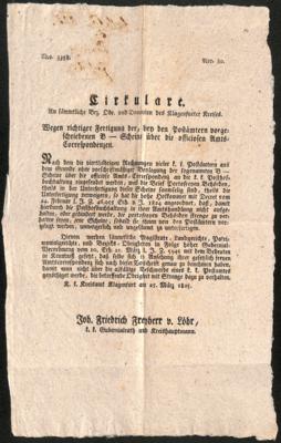 Poststück - Österr. Monarchie 1825 - Circulare - Francobolli e cartoline