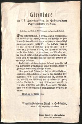 Poststück - Österr. Monarchie 1825 - Circulare - Známky a pohlednice